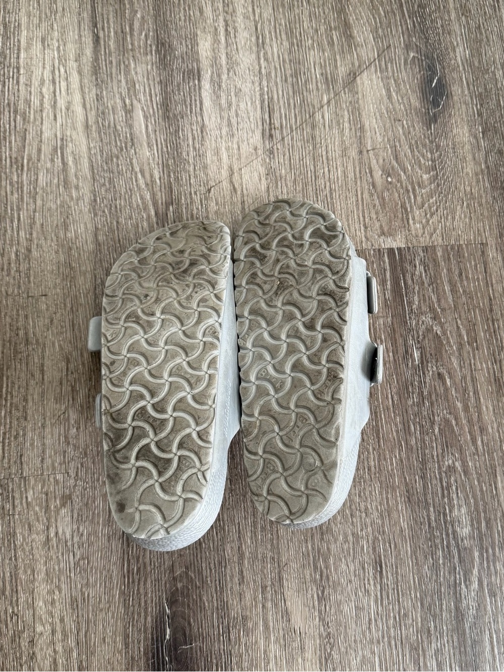 Birkenstock Kids Two-Buckle Slide Sandals in Light Silver - Picture 2 of 6